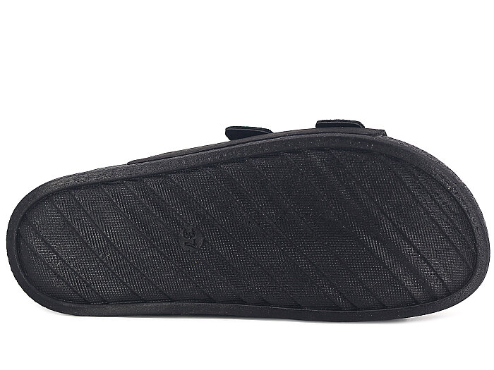 Piomi Zenne 8015 Çift Toka Kutulu Günlük Terlik Siyah Süet - 3