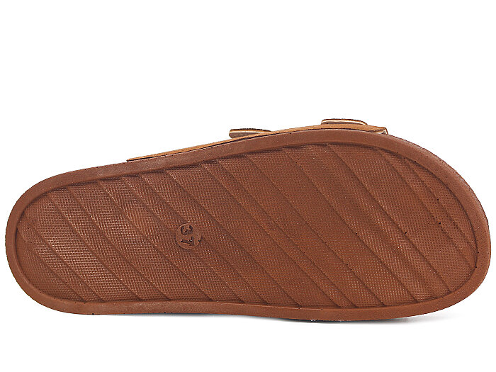 Piomi Zenne 8015 Çift Toka Kutulu Günlük Terlik Taba Süet - 3