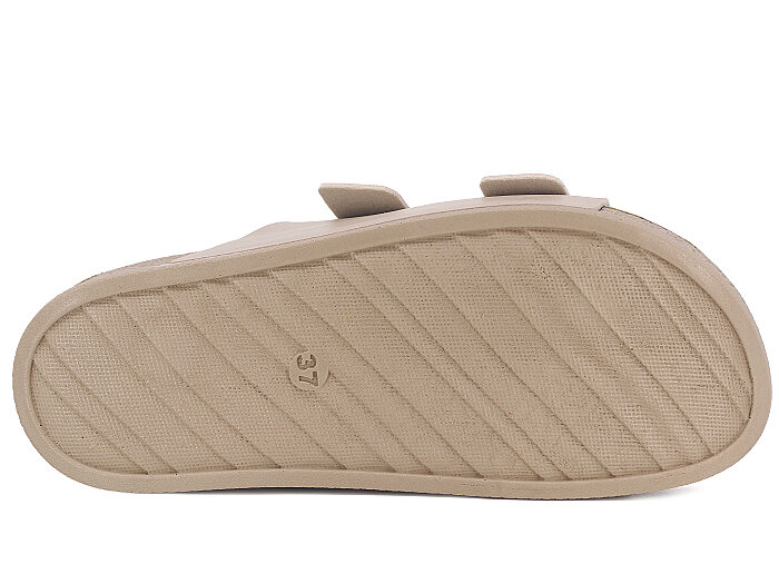 Piomi Zenne 8124 Çift Toka Kutulu Günlük Terlik Bej - 3