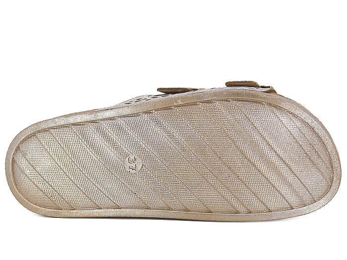 Piomi Zenne 8154 Çift Toka Kutulu Günlük Terlik Altın - 3