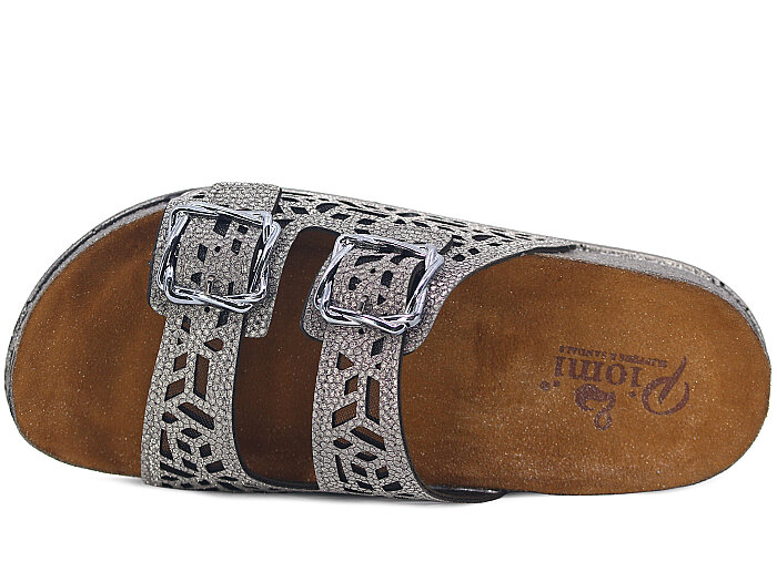 Piomi Zenne 8154 Çift Toka Kutulu Günlük Terlik Füme - Piomi (1)