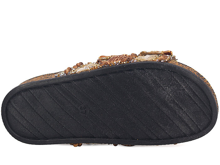 Piomi Zenne 8160 Çift Toka Kutulu Günlük Terlik Altın - 3