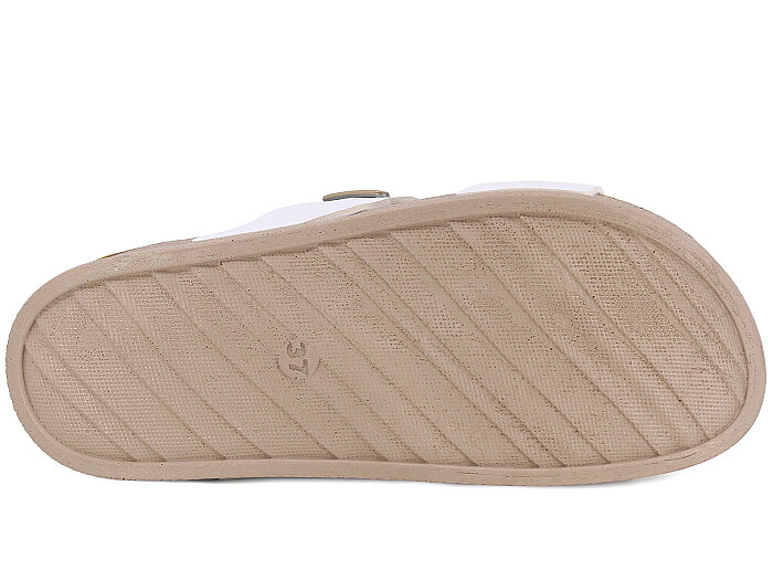 Piomi Zenne 8210 Çift Bant Kutulu Günlük Terlik Beyaz - 3