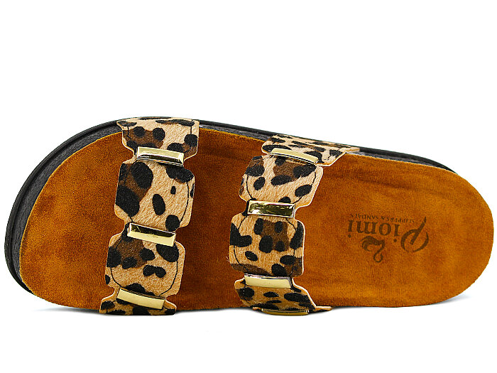 Piomi Zenne 8210 Çift Bant Kutulu Günlük Terlik Leopar - 2