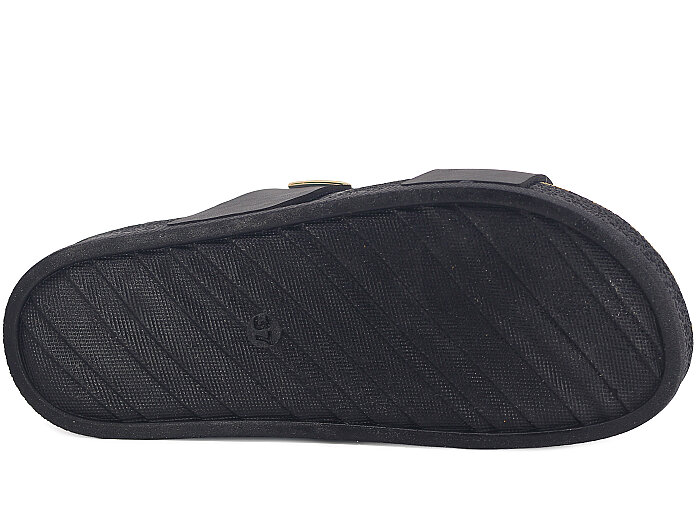 Piomi Zenne 8210 Çift Bant Kutulu Günlük Terlik Siyah - 3