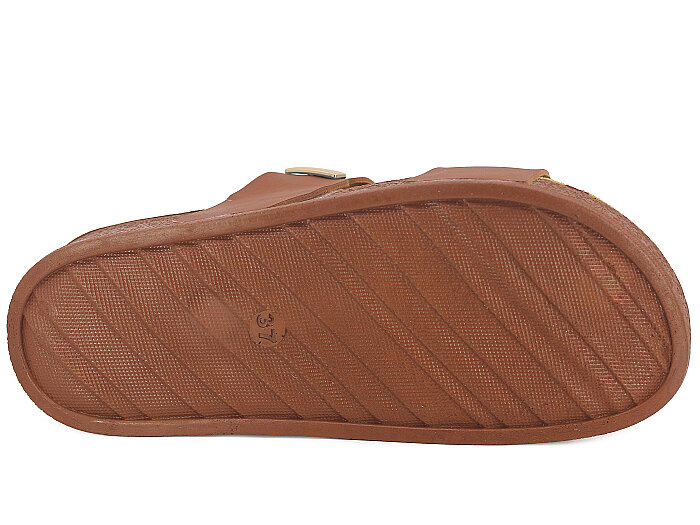 Piomi Zenne 8210 Çift Bant Kutulu Günlük Terlik Taba - 3