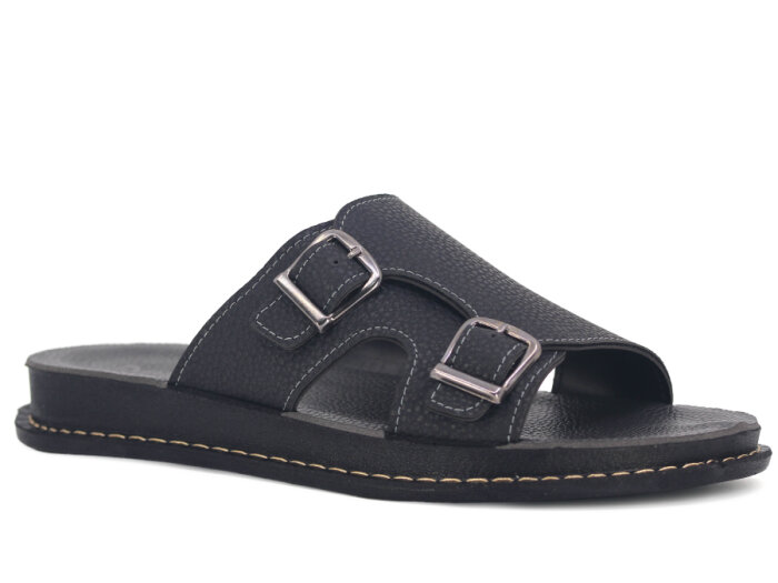 Polen Merdane 1006.M.003 Günlük Terlik Siyah - 1