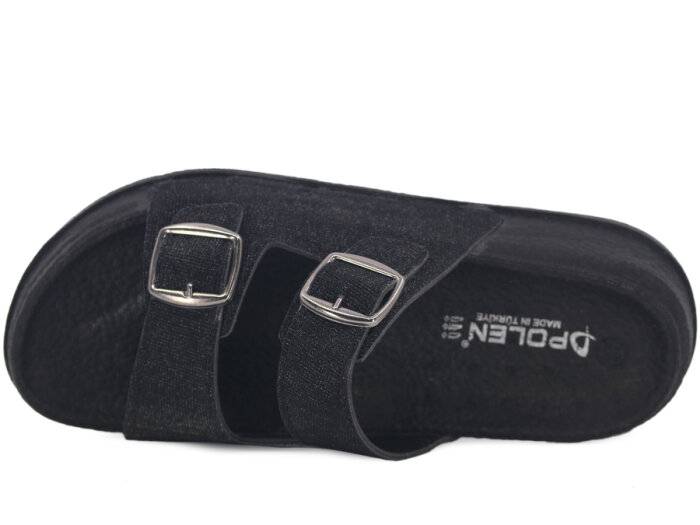 Polen Zenne 1001.Z.001 Günlük Terlik Siyah - 2