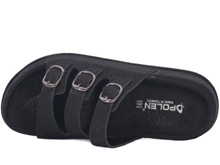 Polen Zenne 1001.Z.002 Günlük Terlik Siyah - 2