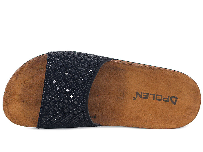 Polen Zenne 1004.Z.011 Taşlı Günlük Terlik Siyah - Polen (1)