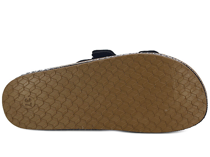 Polen Zenne 1005.Z.003 Çift Bant Cırtlı Günlük Terlik Siyah - 3