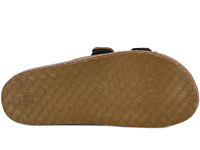 Polen Zenne 1005.Z.003 Çift Bant Cırtlı Günlük Terlik Taba - 3