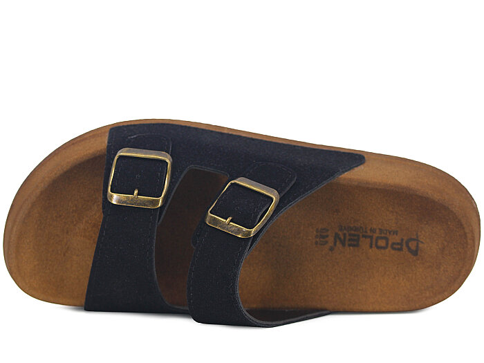 Polen Zenne 1007.Z.002 Çift Toka Günlük Terlik Siyah - Polen (1)