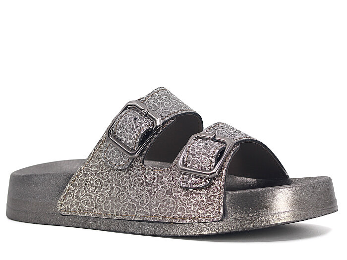 Polen Zenne 1007.Z.006 Çift Toka Günlük Terlik Füme - 1