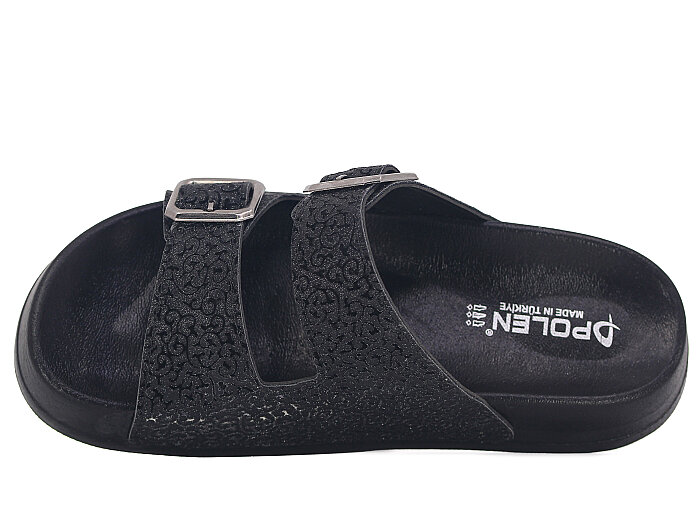 Polen Zenne 1007.Z.006 Çift Toka Günlük Terlik Siyah - Polen (1)