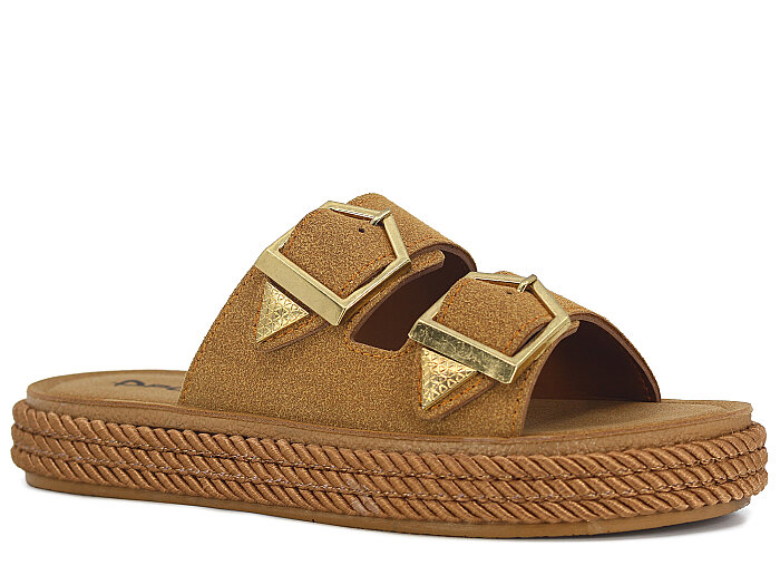 Polen Zenne 1010.Z.001 Çift Toka Günlük Terlik Taba - 1