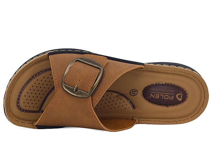 Polen Zenne 1011.Z.001 Tek Toka Günlük Terlik Taba - 2