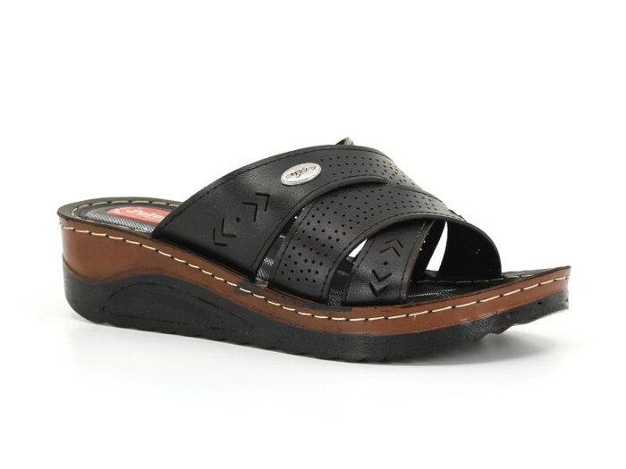 Polero Zenne 13858 Kutulu Günlük Terlik Siyah - 1