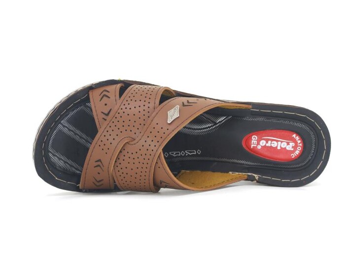 Polero Zenne 13858 Kutulu Günlük Terlik Taba - Polero (1)