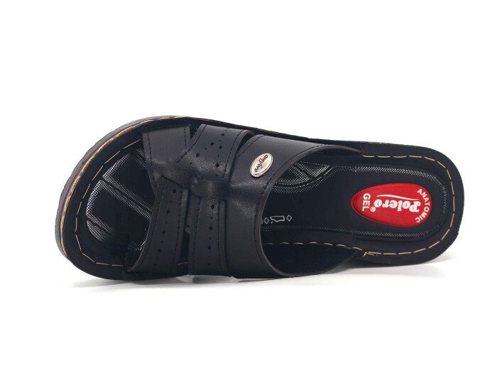 Polero Zenne 13861 Kutulu Günlük Terlik Siyah - Polero (1)