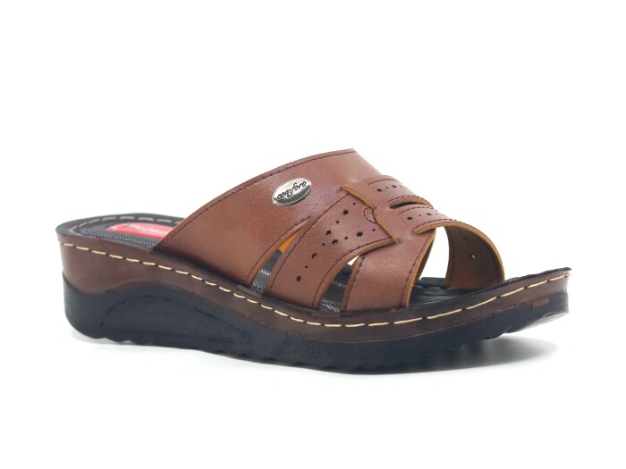 Polero Zenne 13861 Kutulu Günlük Terlik Taba - Polero