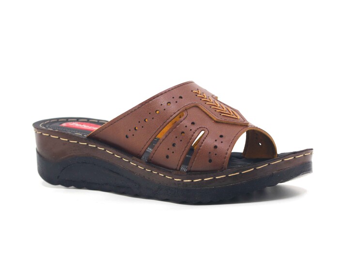 Polero Zenne 13863 Kutulu Günlük Terlik Taba - Polero