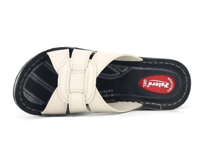 Polero Zenne 13866 Kutulu Günlük Terlik Bej - Polero (1)