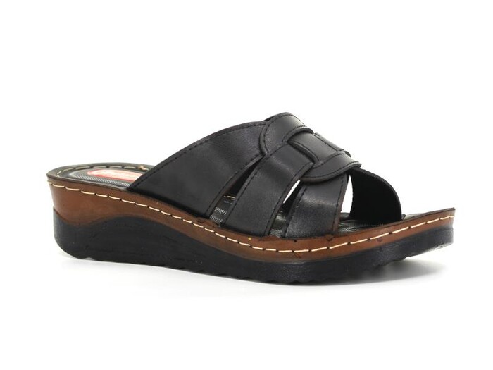 Polero Zenne 13866 Kutulu Günlük Terlik Siyah - Polero