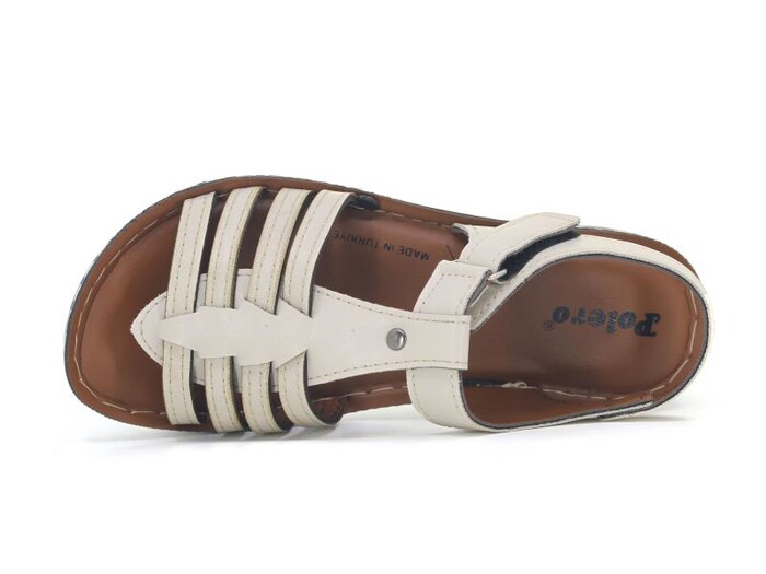 Polero Zenne 14823 Dört Kol Cırtlı Sandalet Bej - 2