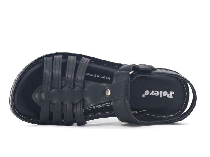 Polero Zenne 14823 Dört Kol Cırtlı Sandalet Siyah - 2