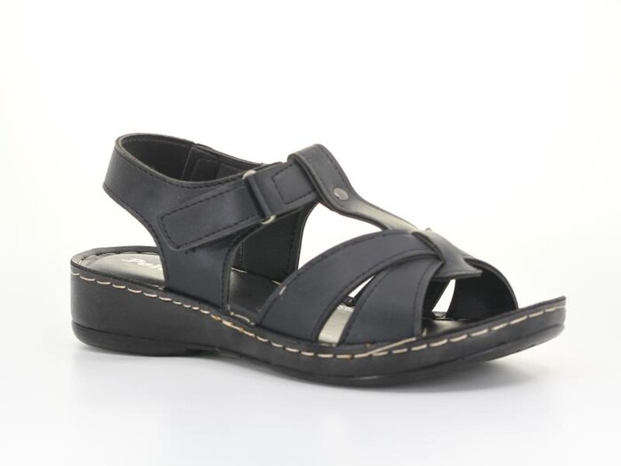 Polero Zenne 14824 Kutulu Sandalet Siyah - Polero