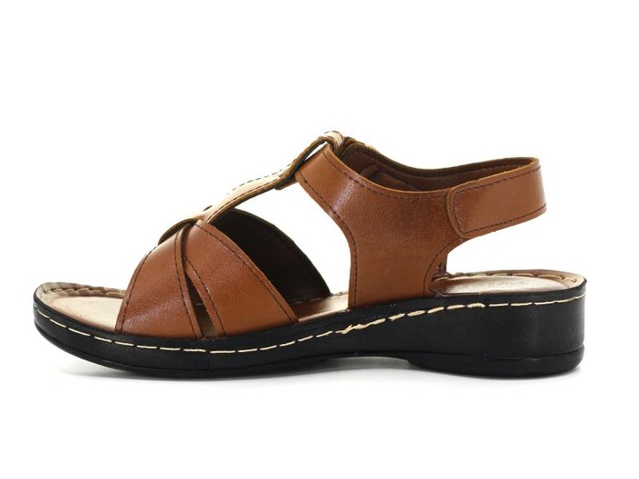 Polero Zenne 14824 Kutulu Sandalet Taba - Polero (1)