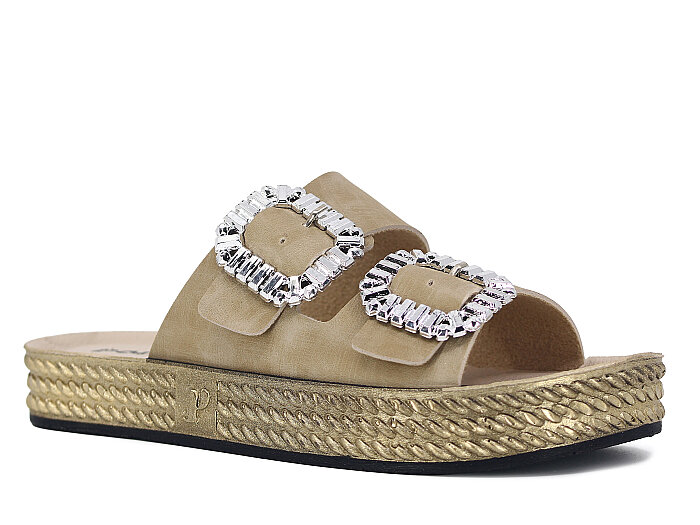 Polero Zenne 27138 Kutulu Günlük Terlik Bej - Polero