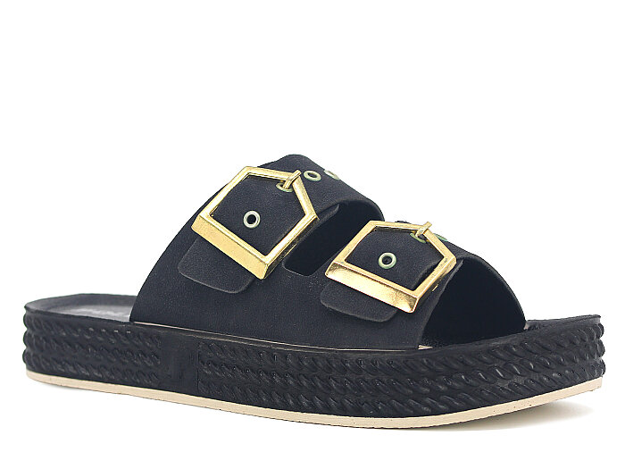 Polero Zenne 27206 Kutulu Günlük Terlik Siyah - 1