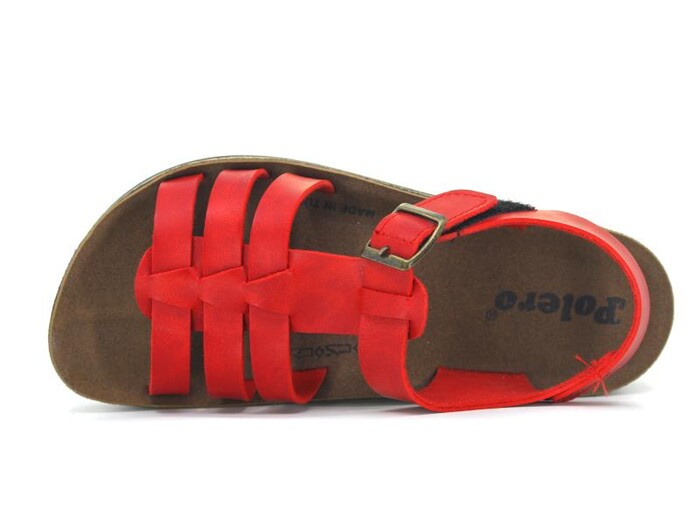 Polero Zenne 34172 Kutulu Sandalet Kırmızı - Polero (1)