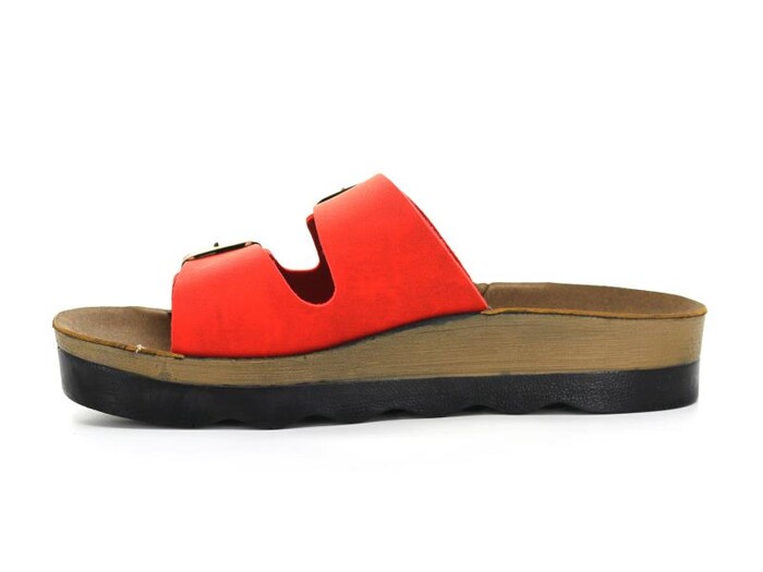 Polero Zenne 35132 Çift Toka Birken Kutulu Günlük Terlik Kırmızı - 3