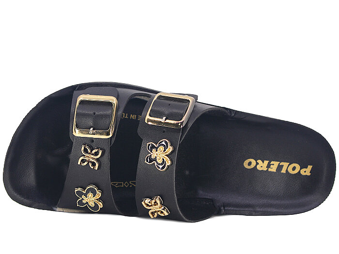 Polero Zenne 35136 Çift Toka Kutulu Günlük Terlik Siyah - 2