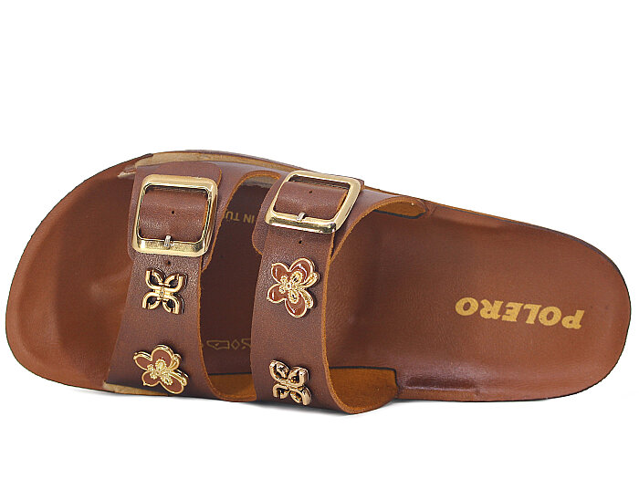 Polero Zenne 35136 Çift Toka Kutulu Günlük Terlik Taba - 2