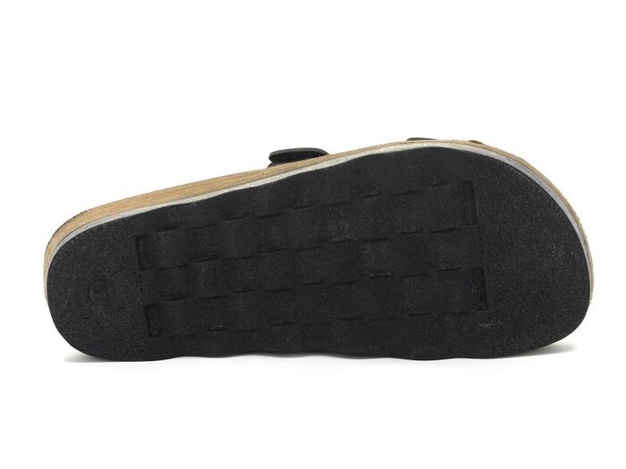 Polero Zenne 35137 Cırtlı Tokalı Birken Poşetli Günlük Terlik Siyah - 3