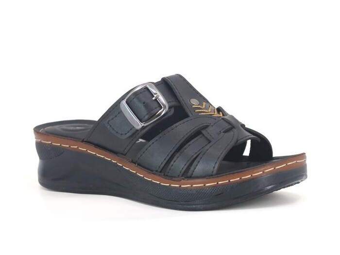 Polero Zenne 47647 Tek Toka Geçmeli Kutulu Günlük Terlik Siyah 