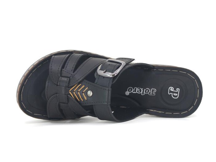 Polero Zenne 47647 Tek Toka Geçmeli Kutulu Günlük Terlik Siyah - Polero (1)