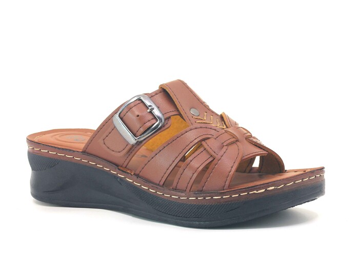 Polero Zenne 47647 Tek Toka Geçmeli Kutulu Günlük Terlik Taba 