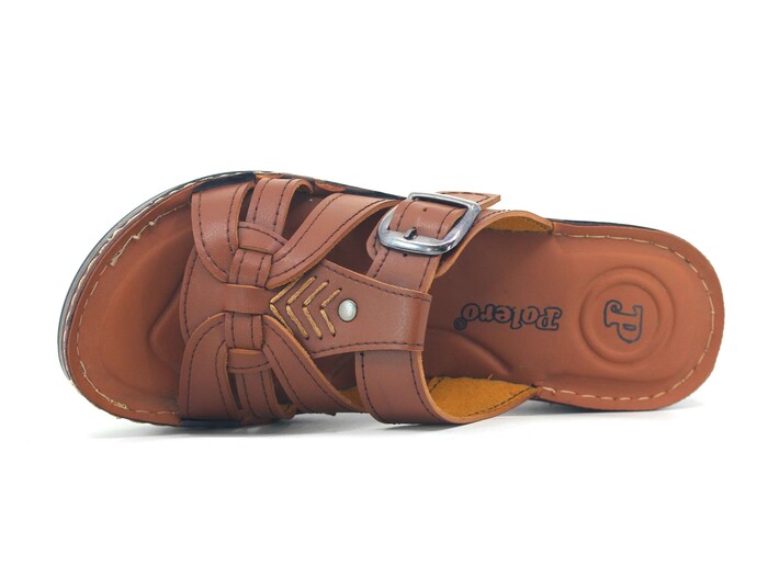 Polero Zenne 47647 Tek Toka Geçmeli Kutulu Günlük Terlik Taba - 2