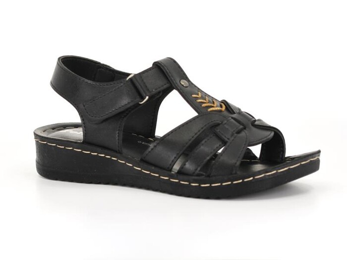 Polero Zenne 58412 Kutulu Sandalet Siyah - Polero