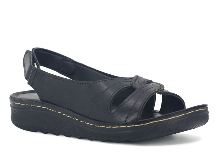 Polero Zenne 59528 Kutulu Sandalet Siyah - Polero