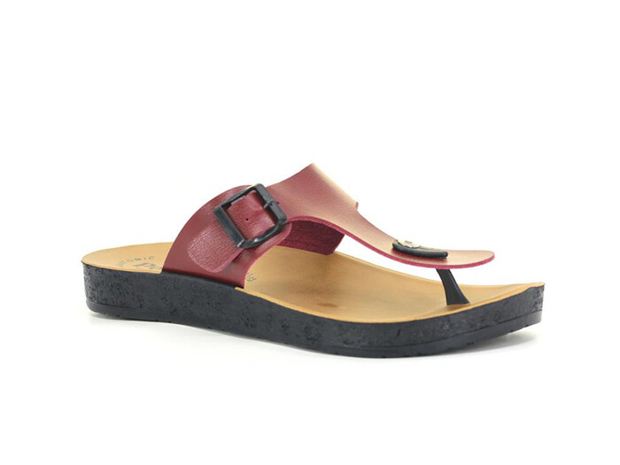Polex Filet 2201 Birken Klasik Tek Toka Parmak Arası Terlik Bordo - 1