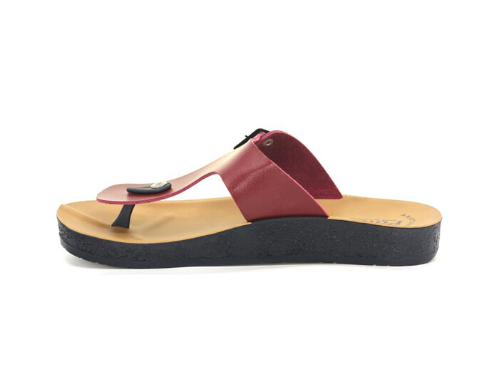 Polex Filet 2201 Birken Klasik Tek Toka Parmak Arası Terlik Bordo - 2