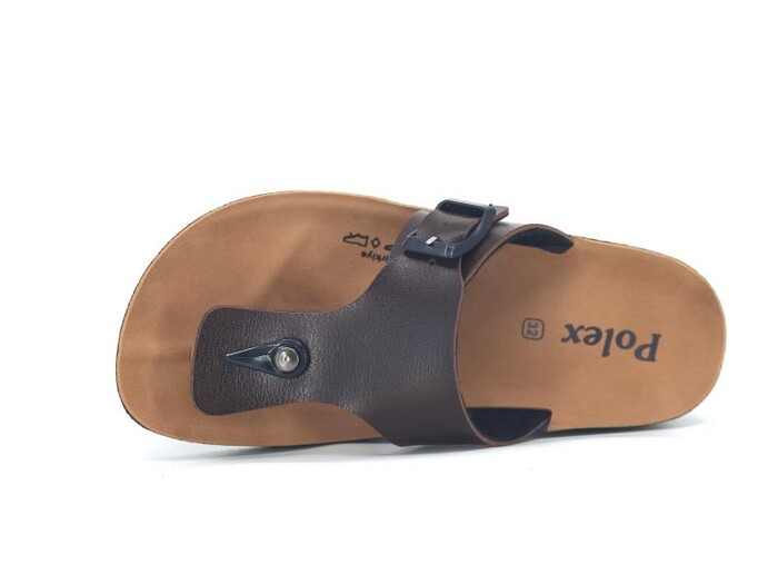 Polex Filet 2201 Birken Klasik Tek Toka Parmak Arası Terlik Kahve - 2