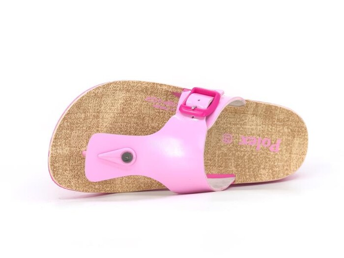 Polex Filet 2201 Birken Klasik Tek Toka Parmak Arası Terlik Pembe Rugan - Polex (1)