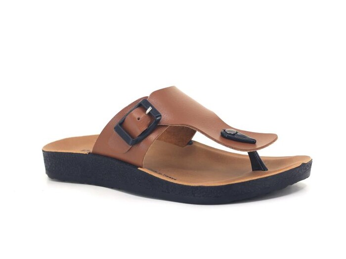 Polex Filet 2201 Birken Klasik Tek Toka Parmak Arası Terlik Taba - 1